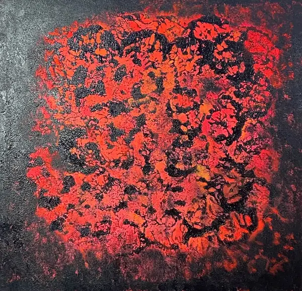 Abstract painting by Alain Trocher, N° 12