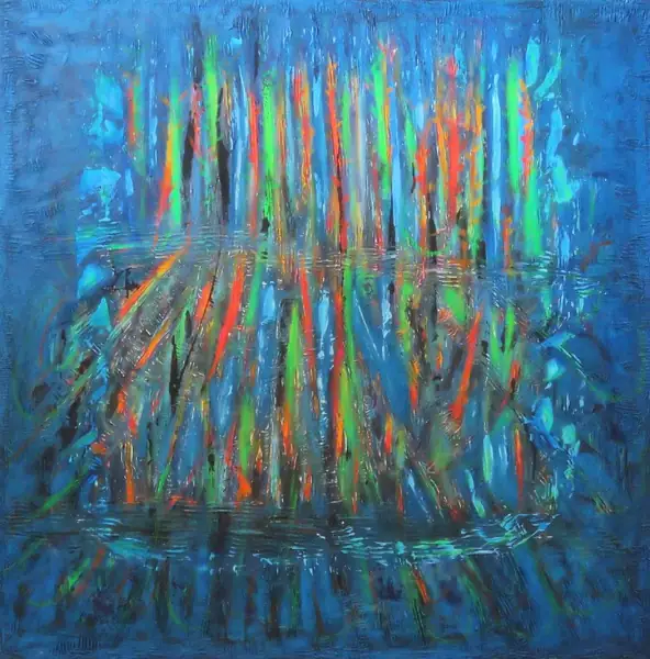 Abstract painting by Alain Trocher, N° 14