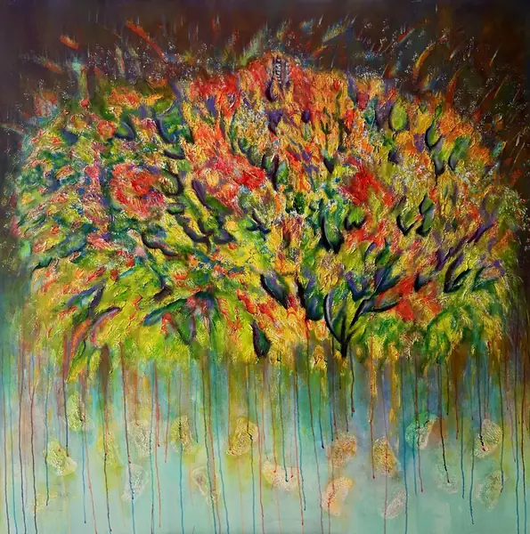 Abstract painting by Alain Trocher, N° 1