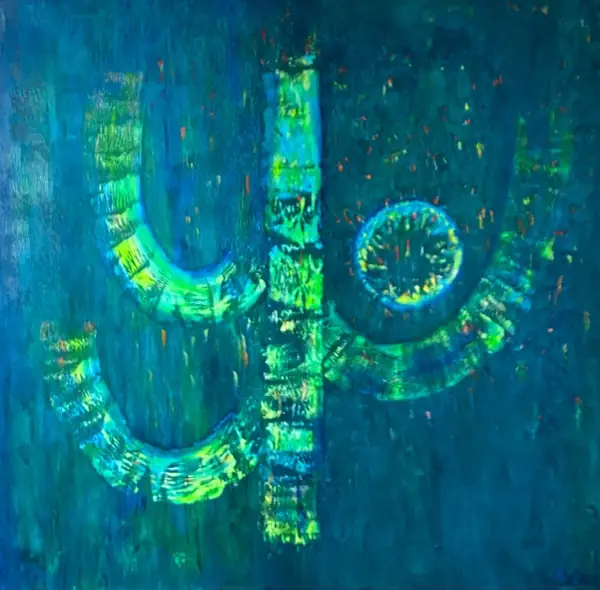 Abstract painting by Alain Trocher, N° 17