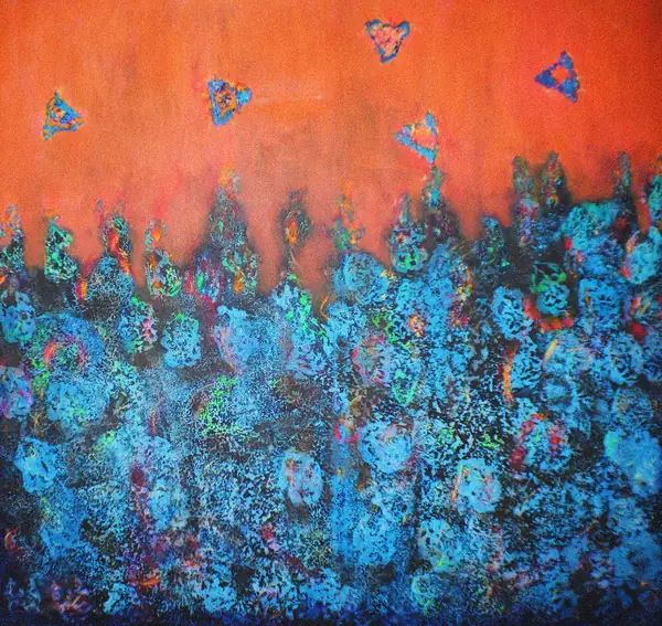 Abstract painting by Alain Trocher, N° 4