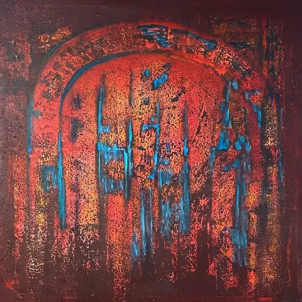 Abstract painting by Alain Trocher, N° 25