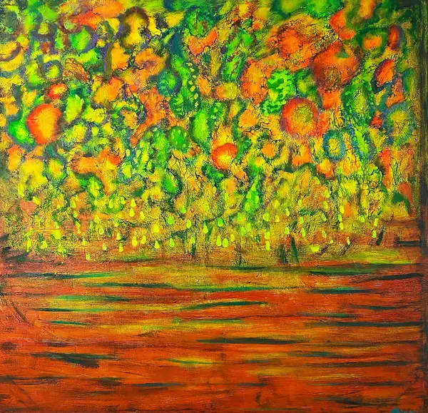 Abstract painting by Alain Trocher, N° 5
