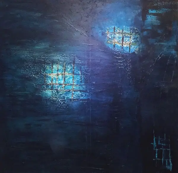 Abstract painting by Alain Trocher, N° 26