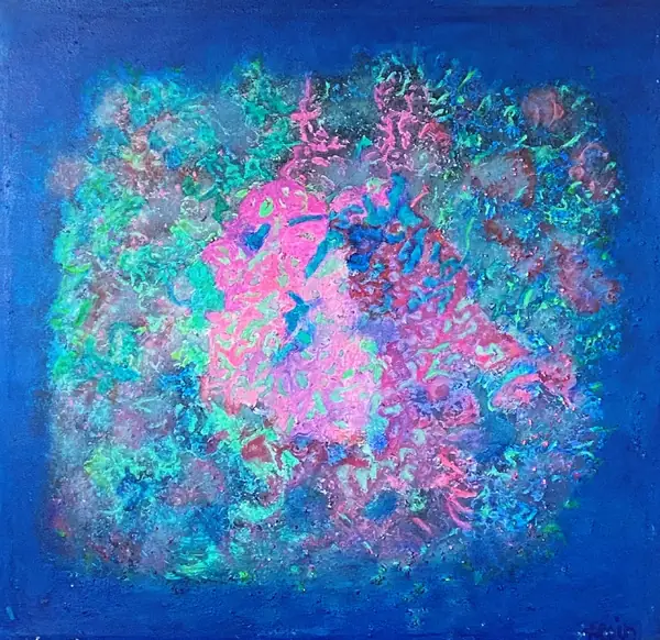 Abstract painting by Alain Trocher, N° 28