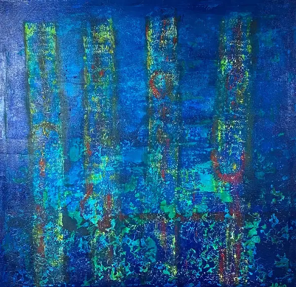 Abstract painting by Alain Trocher, N° 32